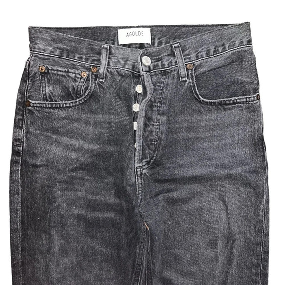 Agolde Black Ankle Cropped Jeans - Picture 8 of 9